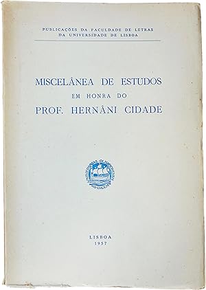 Seller image for Miscelnea de estudos em honra do Prof. Hernni Cidade. for sale by Richard C. Ramer Old and Rare Books