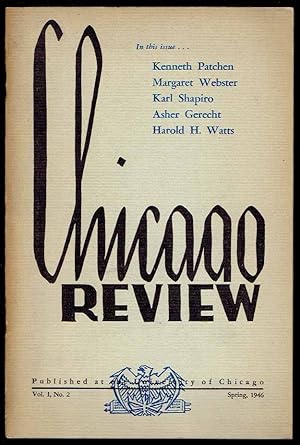 Bild des Verk�ufers f�r Chicago Review Vol. I, No. 2, Spring 1946 zum Verkauf von Bookworks