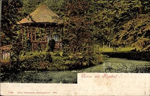 Bild des Verkufers fr Ansichtskarte / Postkarte Rosdorf in Holstein, Wasserlauf, Pavillon zum Verkauf von akpool GmbH