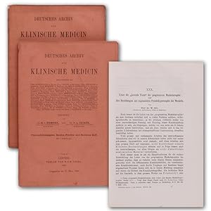 Imagen del vendedor de Ueber die 'juvenile Form' der progressiven Muskelatrophie und ihre Beziehungen zur sogenannten Pseudohypertrophie der Muskeln. SS. 467-519. Mit 2 Abbildungen. In: Deutsches Archiv fr klinische Medicin. Band 34, Heft 5/6. a la venta por Antiquariat Gerhard Gruber