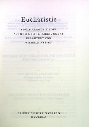 Bild des Verkufers fr Eucharistie zum Verkauf von books4less (Versandantiquariat Petra Gros GmbH & Co. KG)