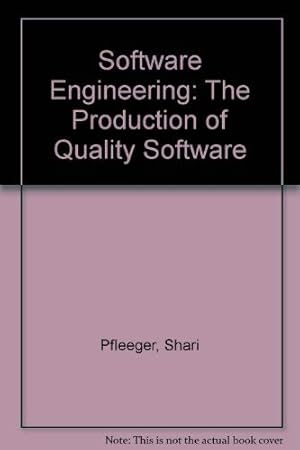 Bild des Verkufers fr Software Engineering: The Production of Quality Software zum Verkauf von WeBuyBooks