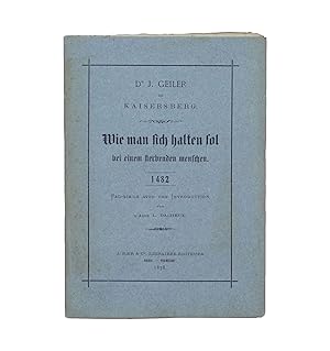 Image du vendeur pour Wie man sich halten sol bei einem sterbenden menschen. 1482. mis en vente par Librairie La Jument Verte