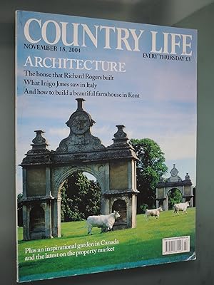 Imagen del vendedor de Country Life Magazine, November 18, 2004 a la venta por PhotoTecture Books