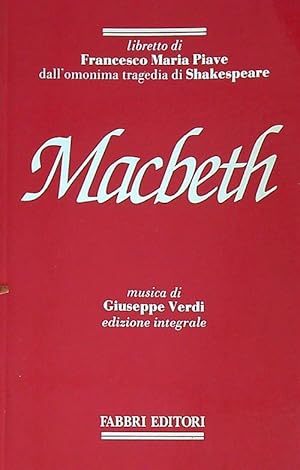 Bild des Verkufers fr Macbeth zum Verkauf von Librodifaccia