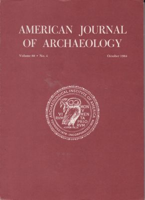 Bild des Verkufers fr American Journal of Archaeology, Volume 88, No. 4, October 1984 zum Verkauf von Robinson Street Books, IOBA