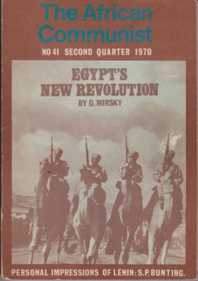 Imagen del vendedor de The African Communist, No. 41, Second Quarter, 1970: Egypt's New Revolution a la venta por Robinson Street Books, IOBA