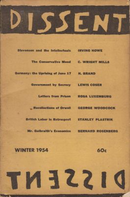 Bild des Verkufers fr Dissent, Winter 1954 zum Verkauf von Robinson Street Books, IOBA