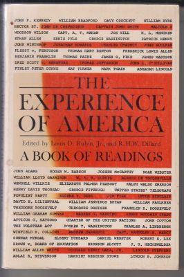 Imagen del vendedor de The Experience of America: A Book of Readings a la venta por Robinson Street Books, IOBA