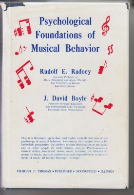 Imagen del vendedor de Psychological Foundations of Musical Behavior a la venta por Robinson Street Books, IOBA