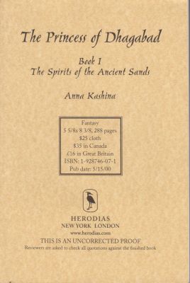 Bild des Verkufers fr The Princess of Dhagabad Book I: The Spirits of the Ancient Sands zum Verkauf von Robinson Street Books, IOBA