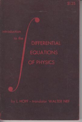 Seller image for Introduction to the Differential Equations of Physics for sale by Robinson Street Books, IOBA