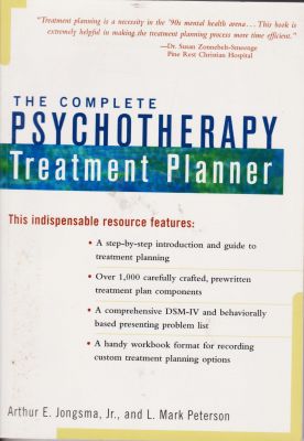 Bild des Verkufers fr The Complete Psychotherapy Treatment Planner zum Verkauf von Robinson Street Books, IOBA