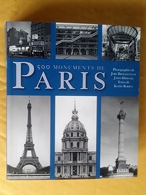 Bild des Verkufers fr 500 monuments de Paris zum Verkauf von Claudine Bouvier