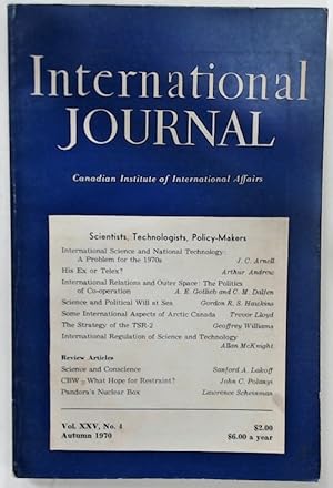 Seller image for International Journal. Canadian Institute of International Affairs. Vol. XXV, No. 4. Autumn 1970. for sale by Plurabelle Books Ltd