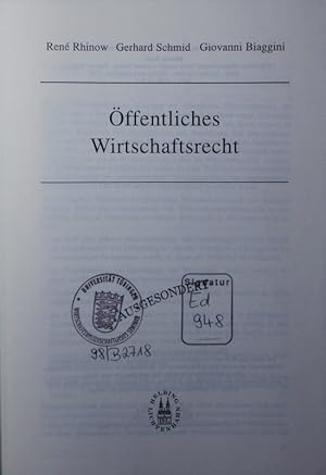 Immagine del venditore per ffentliches Wirtschaftsrecht. venduto da Antiquariat Bookfarm