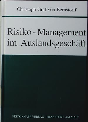 Bild des Verkufers fr Risiko-Management im Auslandsgeschft. zum Verkauf von Antiquariat Bookfarm