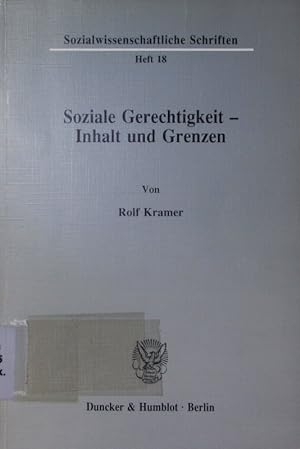 Seller image for Soziale Gerechtigkeit. Inhalt und Grenzen. for sale by Antiquariat Bookfarm
