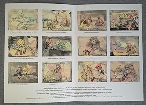 Bilderbogen: Elf Figuren aus Ludwig Emil Grimms Radierung von 1830: "Den guten und bösen Kindern ...