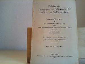 Beiträge zur Stratigraphie und Paläogeographie des Lias alpha in Süddeutschland. Inaugural-Disser...