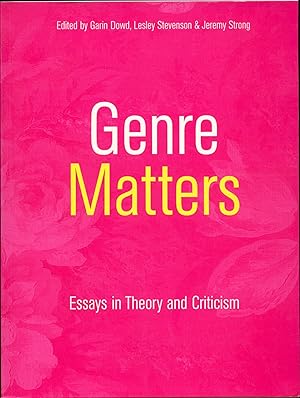 Bild des Verkufers fr Genre Matters Essays in Theory and Criticism zum Verkauf von avelibro OHG