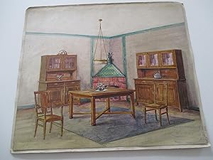 Bild des Verkufers fr Sammlung von 23 Entwrfen zur Inenarchitektur. zum Verkauf von Michael Steinbach Rare Books