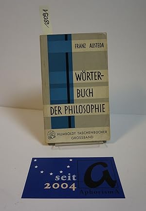 Seller image for Wrterbuch der Philosophie. for sale by AphorismA gGmbH