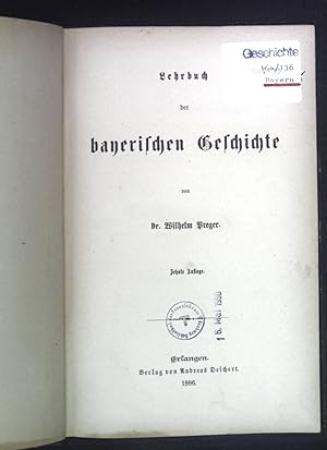 Bild des Verkufers fr Lehrbuch der bayerischen Geschichte. zum Verkauf von books4less (Versandantiquariat Petra Gros GmbH & Co. KG)