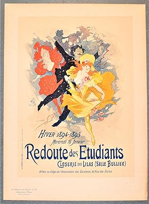 Affiche pour la Redoute des Étudiants. Closerie des Liles. Salle Bullier. Paris, 1894