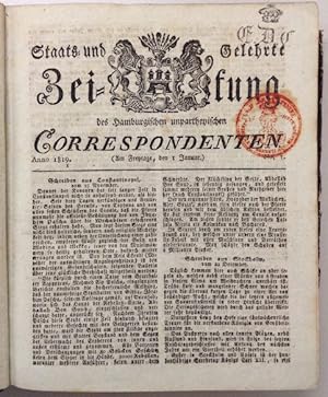Staats- und Gelehrte Zeitung des Hamburgischen unpartheyischen Correspondenten. Anno 1819. No. 1-...