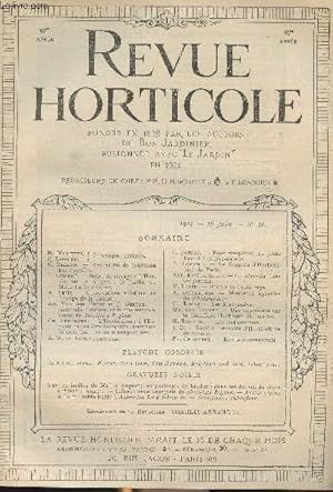 Bild des Verkufers fr LA REVUE HORTICOLE 1925 N 18 - 16 juin - H. Martinet, F. Lesourd : Chronique horticole - G. Bellair : Recherche de nouveaux porte-greffes - F. Lesourd : Notes de voyage : l'horticulture  Angers : le jardin d mail, jardins divers - A. Petit : Observatio zum Verkauf von Le-Livre