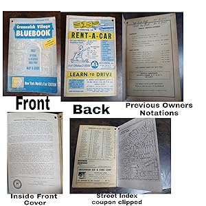 Bild des Verkufers fr Greenwich Village BlueBook, New Restaurant Guide, 1964 Official Classified Directory Map & Guide zum Verkauf von Robinson Street Books, IOBA