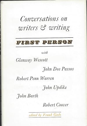 Seller image for First Person: Conversations on Writers and Writing for sale by Fireproof Books