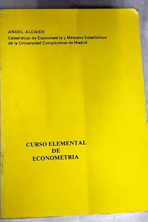 Seller image for Curso elemental de econometra for sale by Alcan Libros
