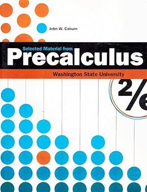 Seller image for PRECALCULUS SELECTED MATERIAL Washington State University for sale by Z-A LLC