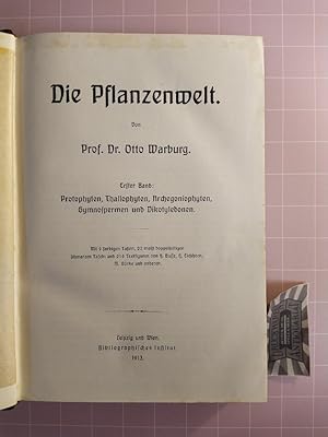 Imagen del vendedor de Die Pflanzenwelt. Erster Band: Protophyten, Thallopjyten, Archegoniophyten, Gymnospermen und Diktyledonen. a la venta por Druckwaren Antiquariat