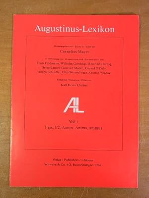 Bild des Verkufers fr Augustinus-Lexikon. Vol. 1. Fasc. 1/2, pp. XXVI - XLI: Verzeichnis der Werke Augustins - List of Augustine's Works - Liste des Oeuvres d'Augustin zum Verkauf von Antiquariat Weber