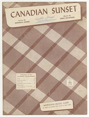 Immagine del venditore per [Sheet music]: Canadian Sunset venduto da Between the Covers-Rare Books, Inc. ABAA