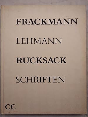 Bild des Verkufers fr Rucksack Schriften. zum Verkauf von KULTur-Antiquariat