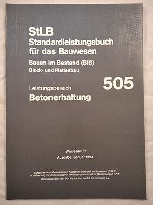 Standardleistungsbuch für das Bauwesen (StLB) Bauen im Bestand (BiB) Block- und Plattenbau: Leist...