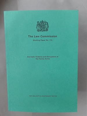 Image du vendeur pour Domestic Violence and Occupation of the Family Home. The Law Commission Working Paper No. 113. mis en vente par Plurabelle Books Ltd