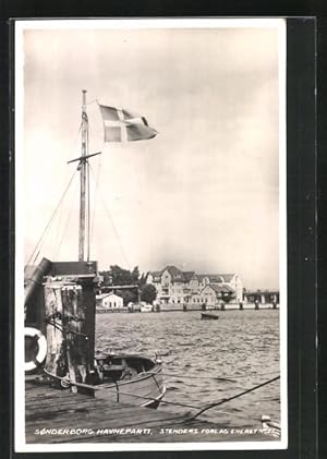 Ansichtskarte Sonderborg, Hafenpartie, Stenders Forlag Eneret