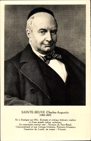 Bild des Verkufers fr Ansichtskarte / Postkarte Charles-Augustin Sainte-Beuve, Franzsischer Schriftsteller, Portrait zum Verkauf von akpool GmbH