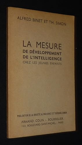 Seller image for La Mesure du dveloppement de l'intelligence chez les jeunes enfants for sale by Abraxas-libris