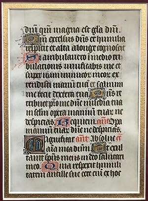 An Illuminated Manuscript Leaf from a Book of Hours.