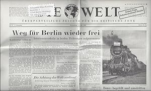 Tageszeitung " Die Welt ", Ausgabe Berlin, vom 12.Mai 1949