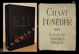 Imagen del vendedor de Chant funbre pour Ignacio Sanchez Mejias.Dans une traduction indite de Randal Lemoine, ces pomes de Federico Garcia Lorca sont illustrs de cinq empreintes graves par Pablo Picasso et de compositions en couleur et au lavis graves sur bois. a la venta por Bouquinerie Aurore (SLAM-ILAB)