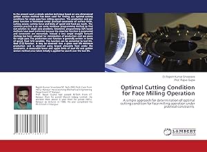 Seller image for Optimal Cutting Condition for Face Milling Operation for sale by moluna