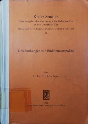 Seller image for Untersuchungen zur Einkommenspolitik. for sale by Antiquariat Bookfarm
