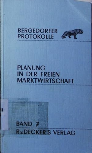 Bild des Verkufers fr Planung in der freien Marktwirtschaft. zum Verkauf von Antiquariat Bookfarm